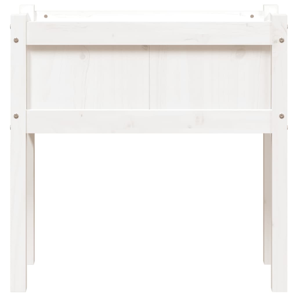 Pflanzkübel mit Beinen Weiß 70x31x70 cm Massivholz Kiefer - Pazzar.ch