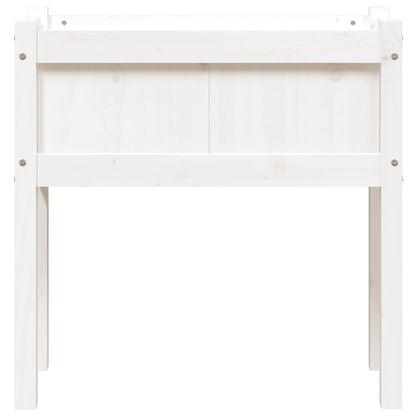 Pflanzkübel mit Beinen Weiß 70x31x70 cm Massivholz Kiefer - Pazzar.ch