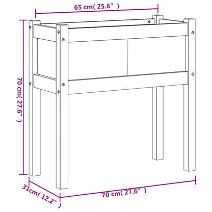Pflanzkübel mit Beinen 70x31x70 cm Massivholz Douglasie - Pazzar.ch