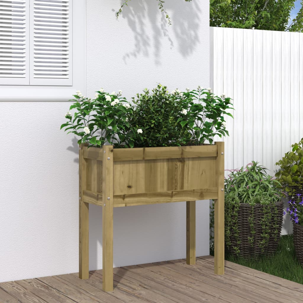 Pflanzkübel mit Beinen 70x31x70 cm Kiefernholz Imprägniert - Pazzar.ch