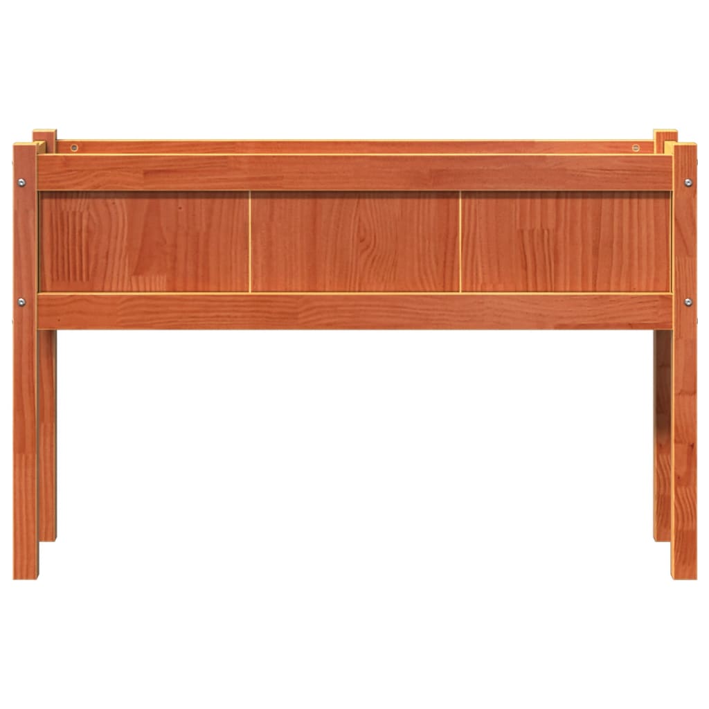 Pflanzkübel mit Beinen Wachsbraun 110x31x70cm Massivholz Kiefer - Pazzar.ch