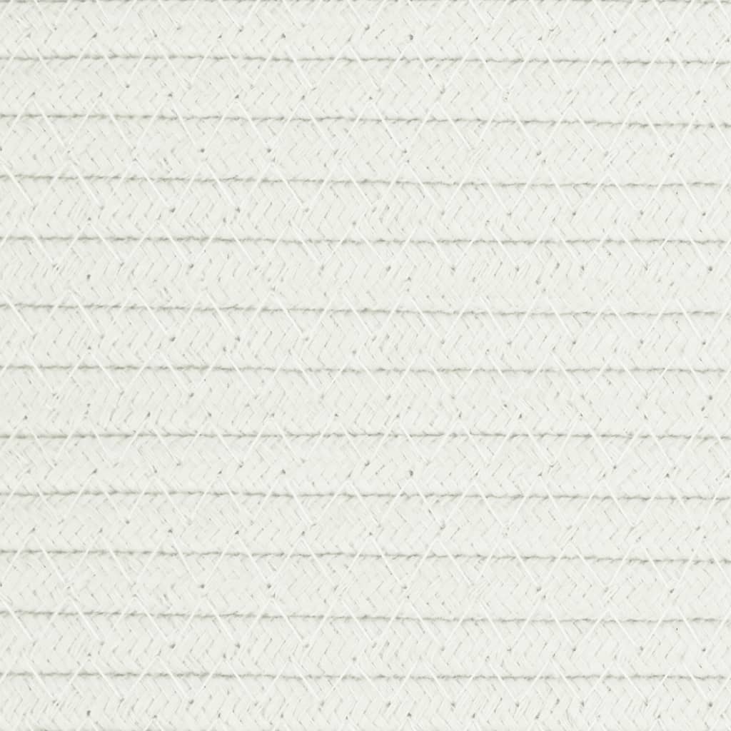 Wäschekorb Beige und Weiß Ø55x36 cm Baumwolle - Pazzar.ch