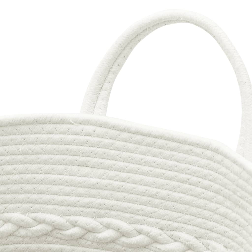 Aufbewahrungskorb Grau und Weiß Ø43x38 cm Baumwolle - Pazzar.ch