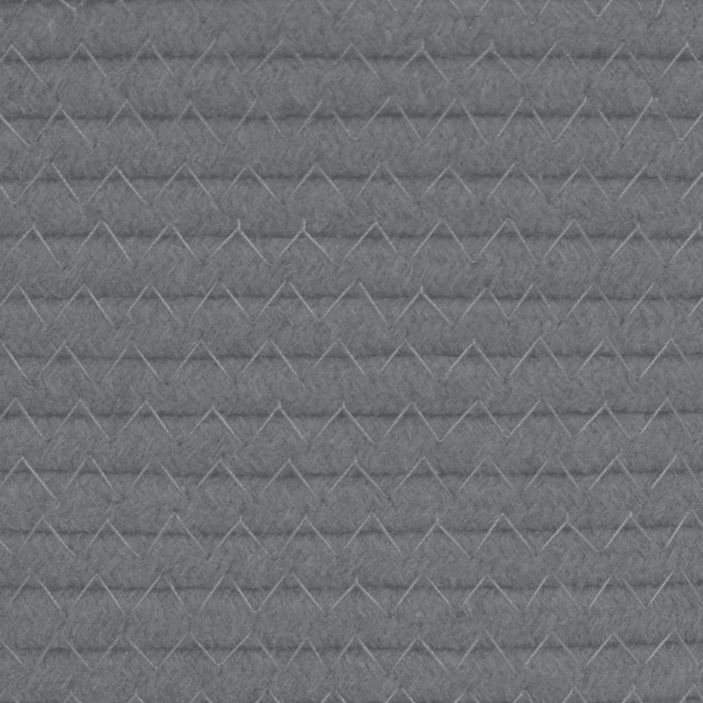 Aufbewahrungskorb Grau und Weiß Ø51x33 cm Baumwolle - Pazzar.ch