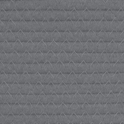 Aufbewahrungskorb Grau und Weiß Ø51x33 cm Baumwolle - Pazzar.ch