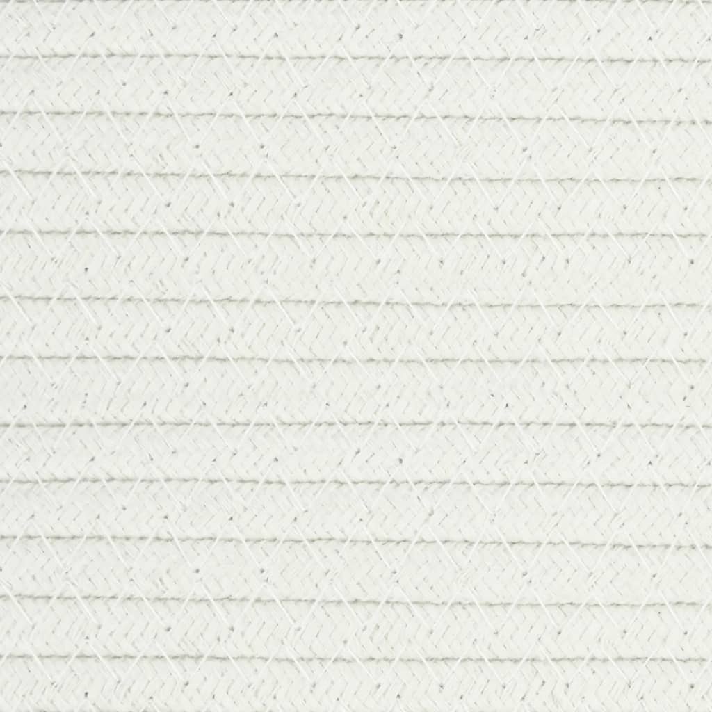Aufbewahrungskorb Beige und Weiß Ø51x33 cm Baumwolle - Pazzar.ch