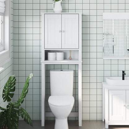 Toilettenschrank BERG Weiß 60x27x164,5 cm Massivholz - Pazzar.ch