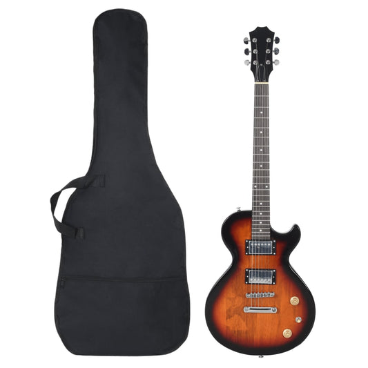 E-Gitarre für Anfänger mit Tasche Braun und Schwarz 4/4 39" - Pazzar.ch