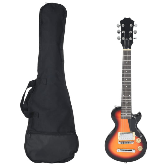 E-Gitarre für Kinder mit Tasche Braun und Schwarz 3/4 30" - Pazzar.ch