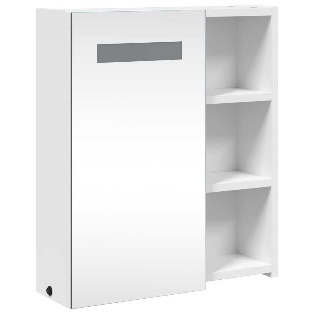 Spiegelschrank mit LED-Beleuchtung Weiß 45x13x52 cm - Pazzar.ch