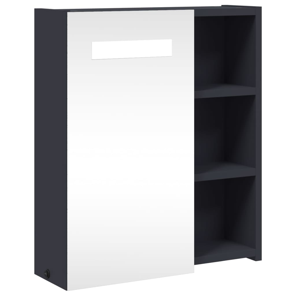 Spiegelschrank mit LED-Beleuchtung Grau 45x13x52 cm - Pazzar.ch