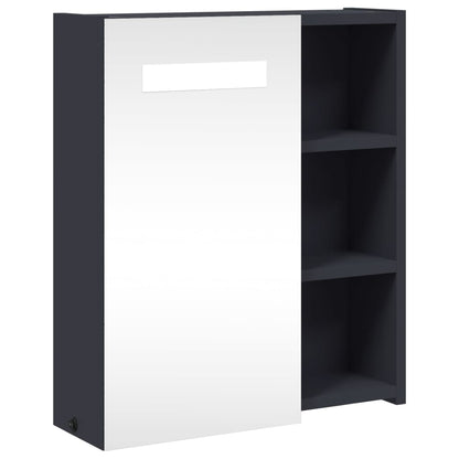 Spiegelschrank mit LED-Beleuchtung Grau 45x13x52 cm - Pazzar.ch