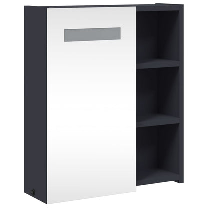 Spiegelschrank mit LED-Beleuchtung Grau 45x13x52 cm - Pazzar.ch