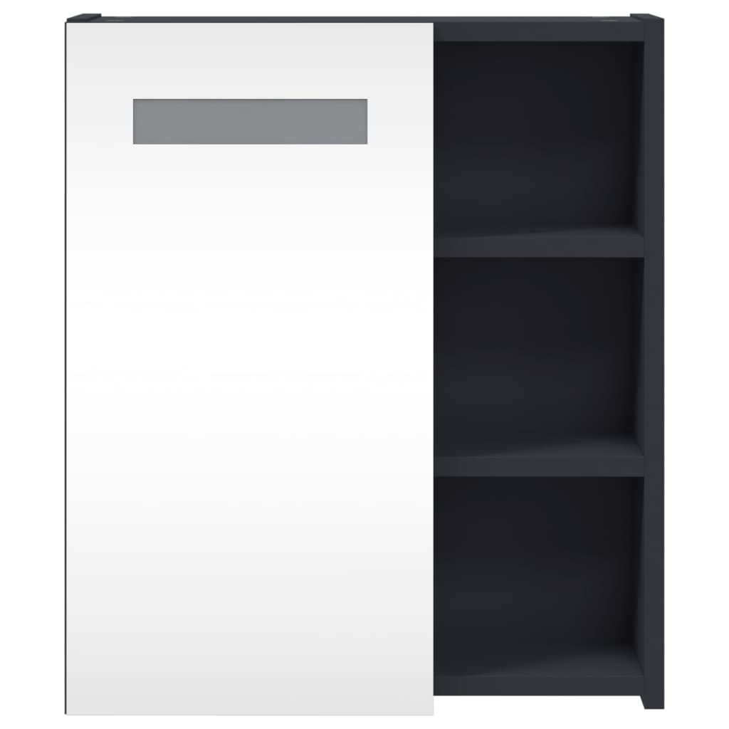 Spiegelschrank mit LED-Beleuchtung Grau 45x13x52 cm - Pazzar.ch
