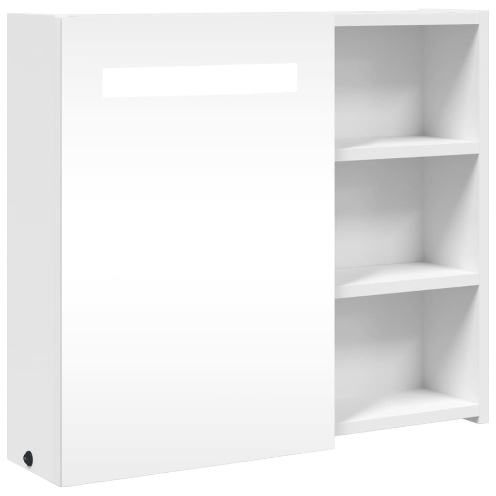 Spiegelschrank mit LED-Beleuchtung Weiß 60x13x52 cm - Pazzar.ch