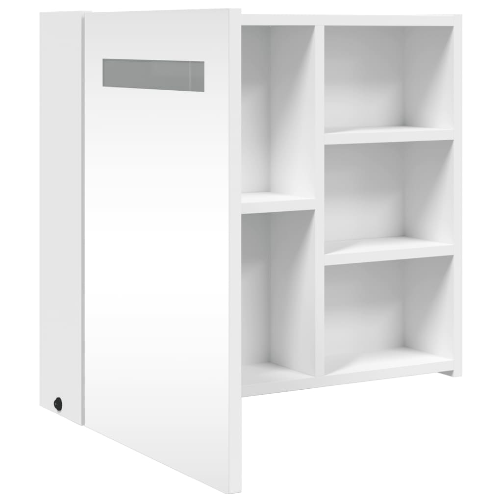 Spiegelschrank mit LED-Beleuchtung Weiß 60x13x52 cm - Pazzar.ch