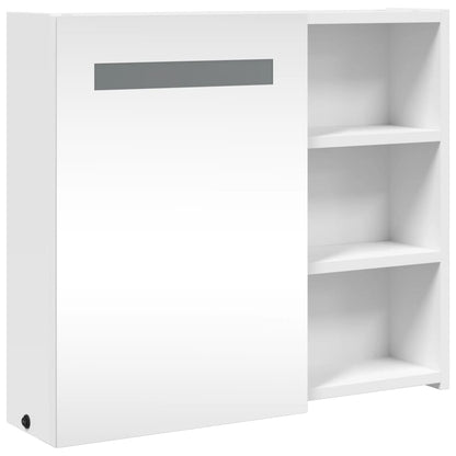 Spiegelschrank mit LED-Beleuchtung Weiß 60x13x52 cm - Pazzar.ch
