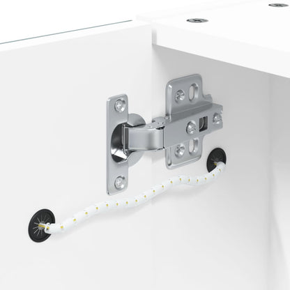 Spiegelschrank mit LED-Beleuchtung Weiß 60x13x52 cm - Pazzar.ch