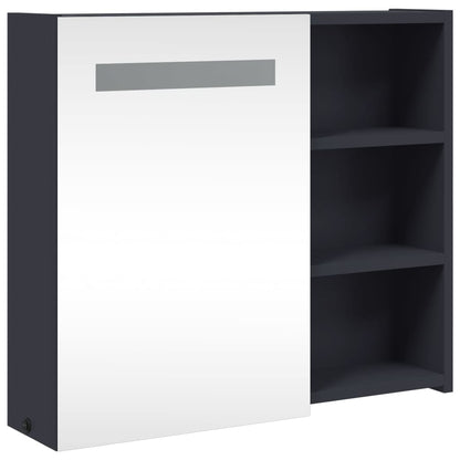 Spiegelschrank mit LED-Beleuchtung Grau 60x13x52 cm - Pazzar.ch