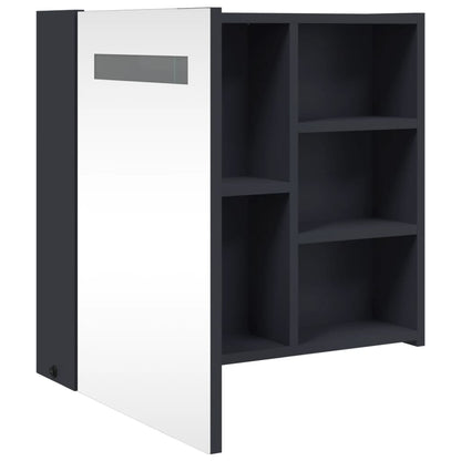 Spiegelschrank mit LED-Beleuchtung Grau 60x13x52 cm - Pazzar.ch