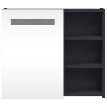 Spiegelschrank mit LED-Beleuchtung Grau 60x13x52 cm - Pazzar.ch