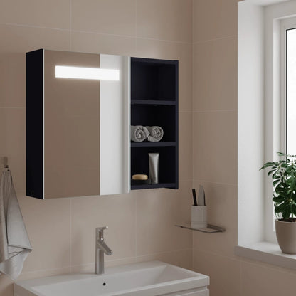 Spiegelschrank mit LED-Beleuchtung Grau 60x13x52 cm - Pazzar.ch