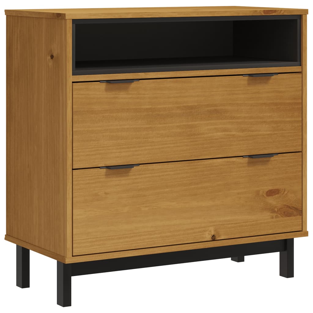 Schubladenschrank FLAM 80x40x80 cm Massivholz Kiefer - Pazzar.ch