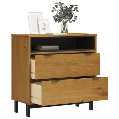 Schubladenschrank FLAM 80x40x80 cm Massivholz Kiefer - Pazzar.ch