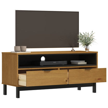 TV-Schrank FLAM 110x40x50 cm Massivholz Kiefer - Pazzar.ch