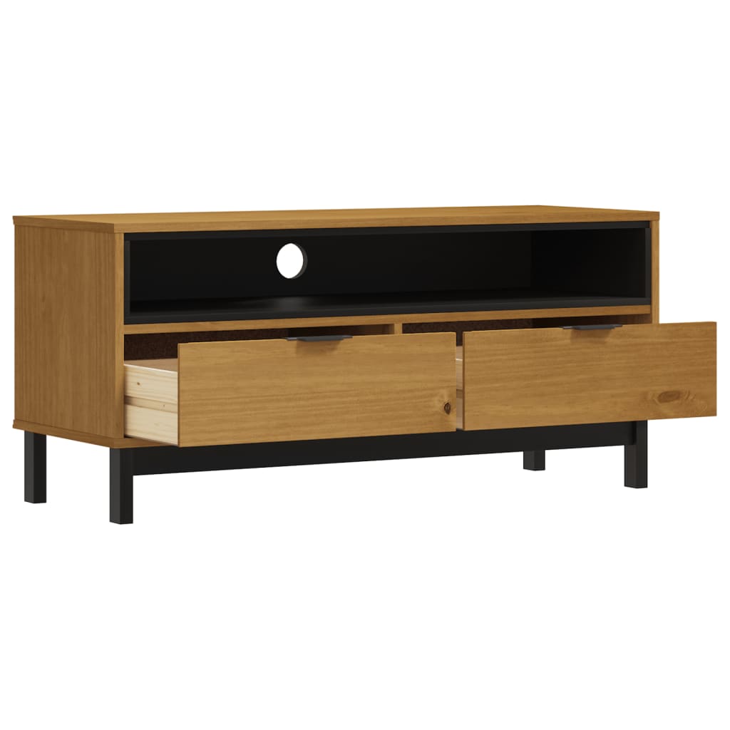 TV-Schrank FLAM 110x40x50 cm Massivholz Kiefer - Pazzar.ch