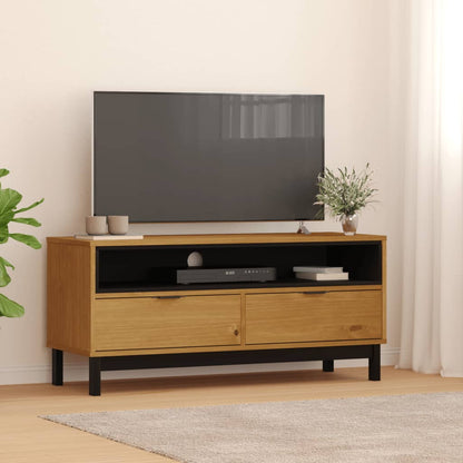 TV-Schrank FLAM 110x40x50 cm Massivholz Kiefer - Pazzar.ch