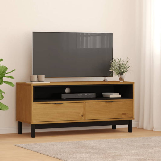 TV-Schrank FLAM 110x40x50 cm Massivholz Kiefer - Pazzar.ch