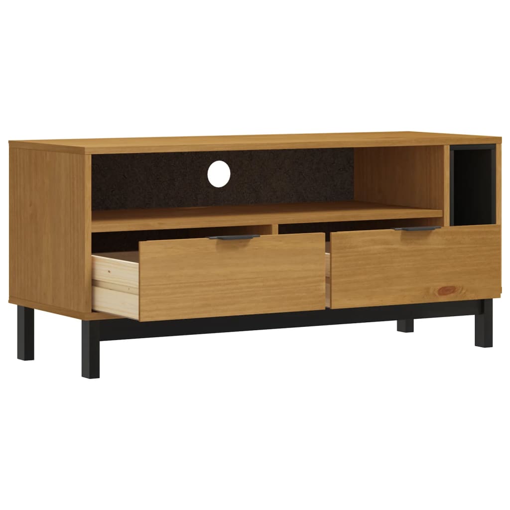 TV-Schrank FLAM 110x40x50 cm Massivholz Kiefer - Pazzar.ch