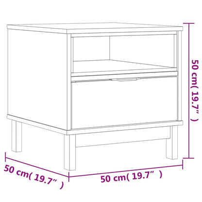 Beistelltisch FLAM 50x50x50 cm Massivholz Kiefer - Pazzar.ch