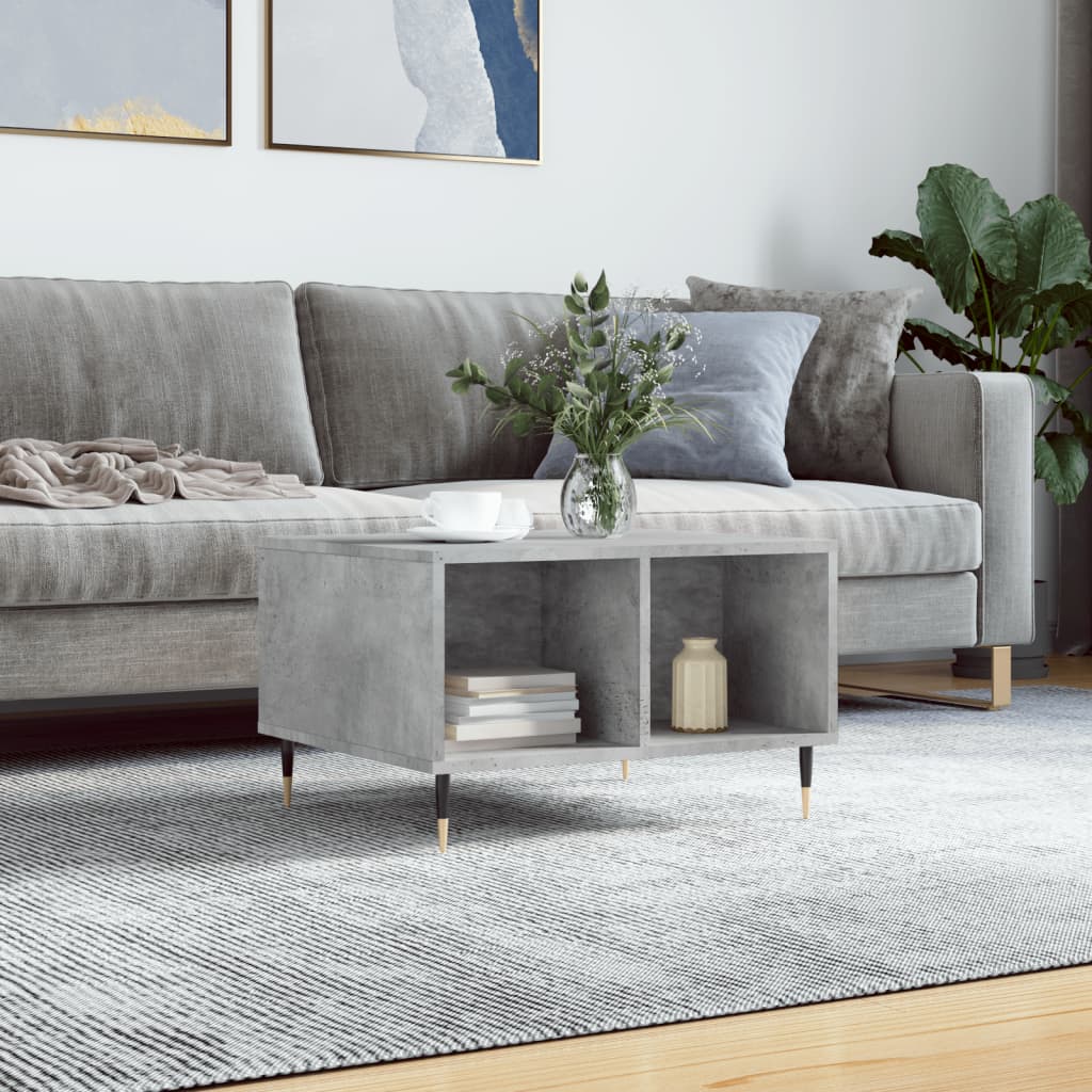 Couchtisch Betongrau 60x50x36,5 cm Holzwerkstoff - Pazzar.ch