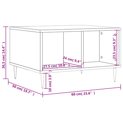 Couchtisch Braun Eichen-Optik 60x50x36,5 cm Holzwerkstoff - Pazzar.ch