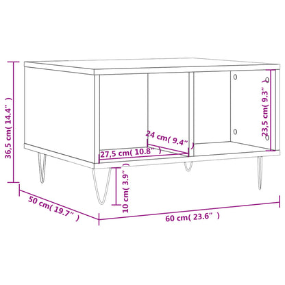 Couchtisch Sonoma-Eiche 60x50x36,5 cm Holzwerkstoff - Pazzar.ch