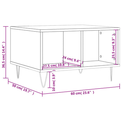 Couchtisch Betongrau 60x50x36,5 cm Holzwerkstoff - Pazzar.ch
