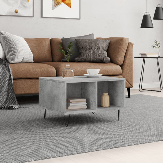 Couchtisch Betongrau 60x50x36,5 cm Holzwerkstoff - Pazzar.ch