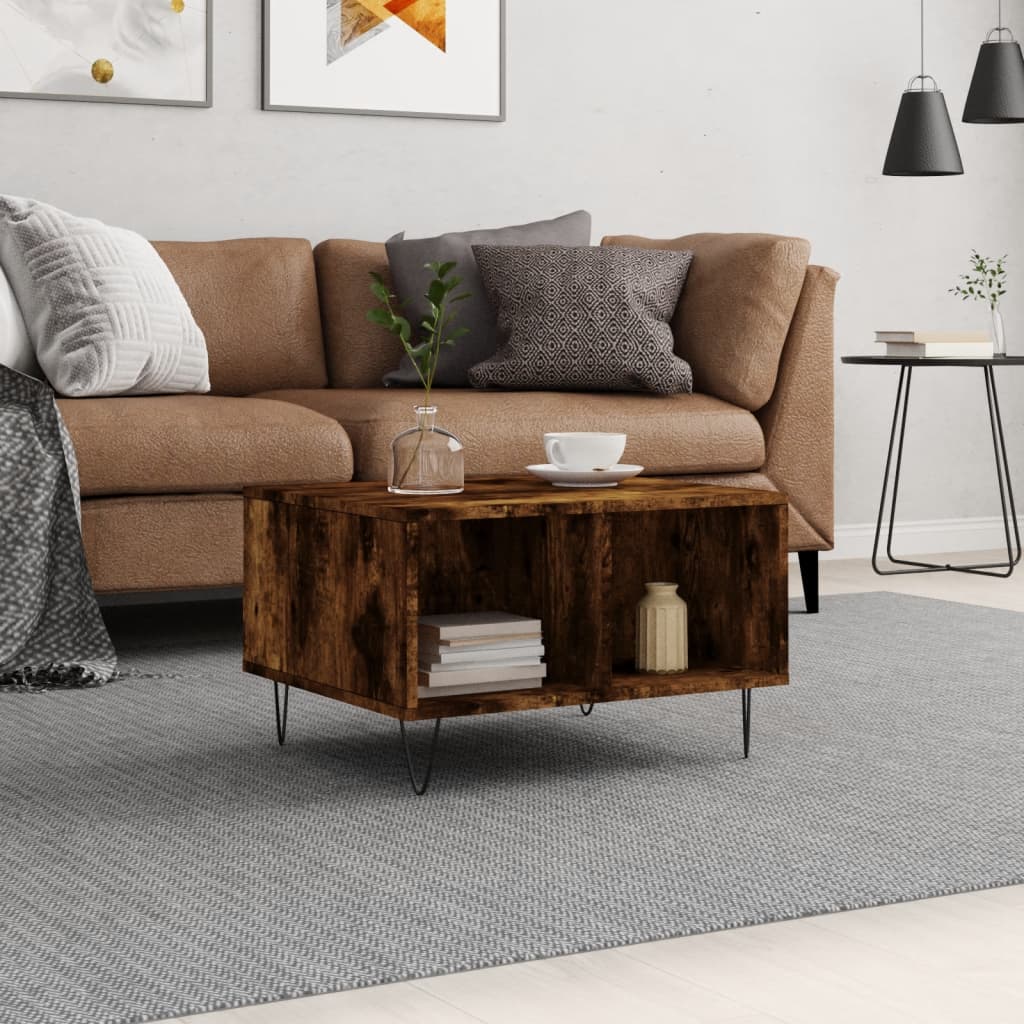 Couchtisch Räuchereiche 60x50x36,5 cm Holzwerkstoff - Pazzar.ch