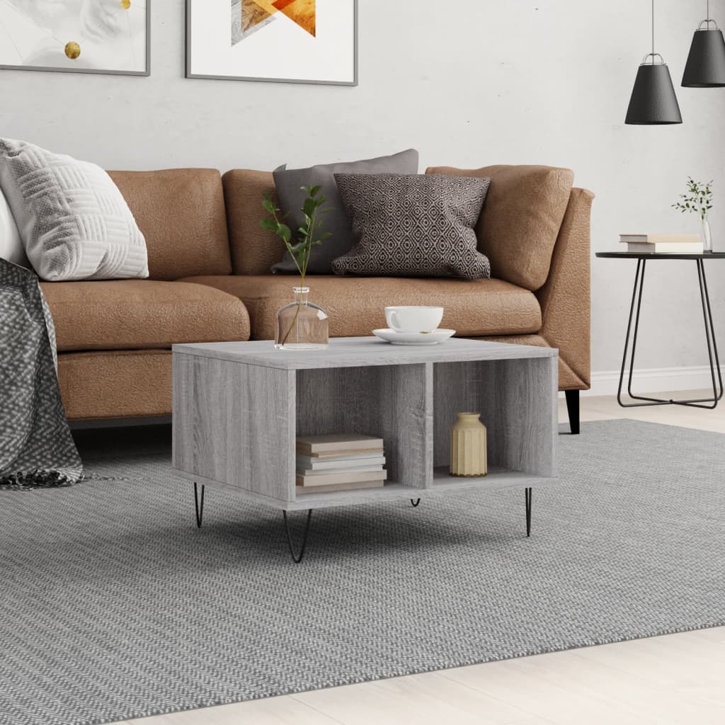 Couchtisch Grau Sonoma 60x50x36,5 cm Holzwerkstoff - Pazzar.ch