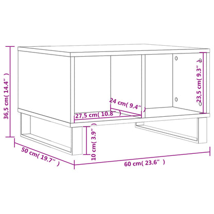 Couchtisch Schwarz 60x50x36,5 cm Holzwerkstoff - Pazzar.ch