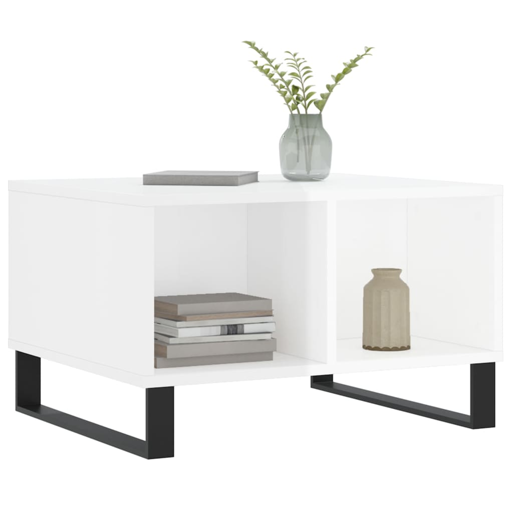 Couchtisch Hochglanz-Weiß 60x50x36,5 cm Holzwerkstoff - Pazzar.ch
