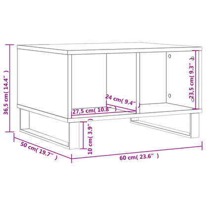 Couchtisch Braun Eichen-Optik 60x50x36,5 cm Holzwerkstoff - Pazzar.ch