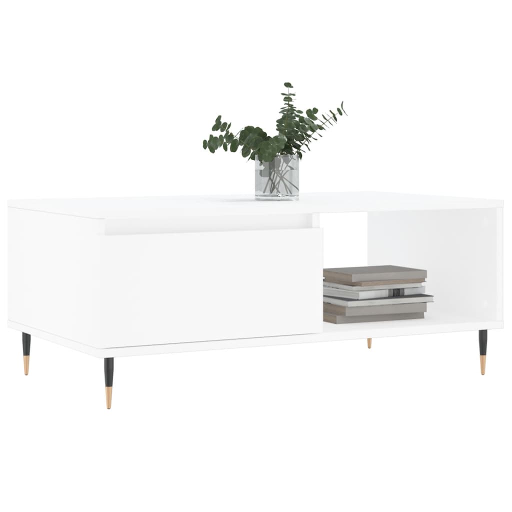 Couchtisch Weiß 90x50x36,5 cm Holzwerkstoff - Pazzar.ch