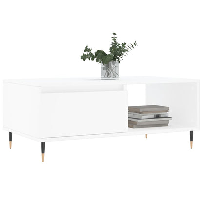 Couchtisch Weiß 90x50x36,5 cm Holzwerkstoff - Pazzar.ch