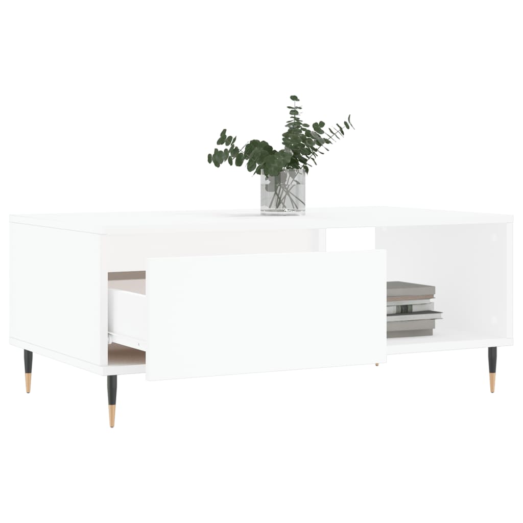 Couchtisch Weiß 90x50x36,5 cm Holzwerkstoff - Pazzar.ch
