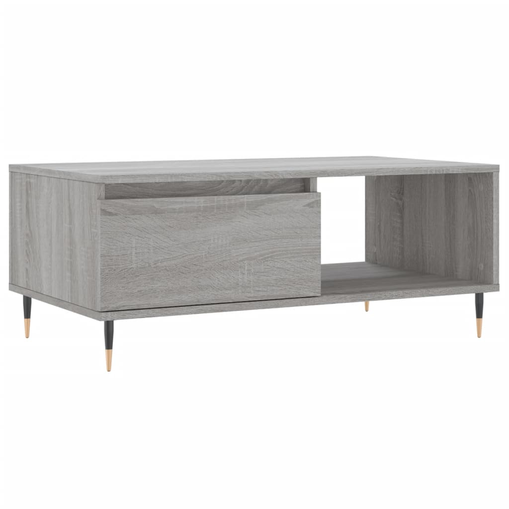Couchtisch Grau Sonoma 90x50x36,5 cm Holzwerkstoff - Pazzar.ch