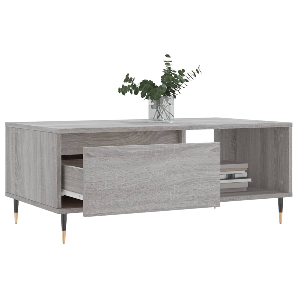 Couchtisch Grau Sonoma 90x50x36,5 cm Holzwerkstoff - Pazzar.ch