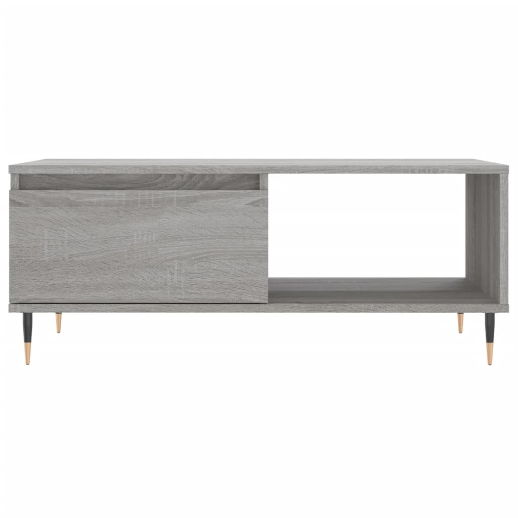Couchtisch Grau Sonoma 90x50x36,5 cm Holzwerkstoff - Pazzar.ch